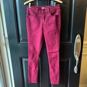 Old Navy Rockstar Super Skinny Women's Burgundy/Maroon Jeans Size 4